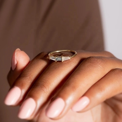 Joaillerie de haute qualité Anneaux diamantés en pierre personnalisés pour femmes en or 14K 18K plaqué