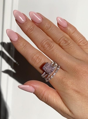 Baguette argentée Diamant bleu 5A coupé sur glace CZ Bague de fiançailles pour femmes 925 Sterling Silver