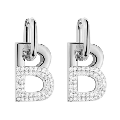Accessoires pour femmes B Boucle d'oreille en laiton avec lettre initiale personnalisée et plaqué or