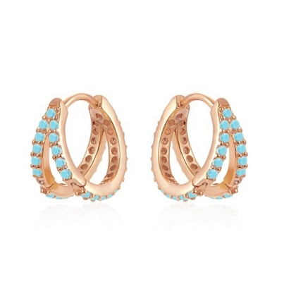 Boucle d'oreille en zirconie cubique en argent sterling pour femmes