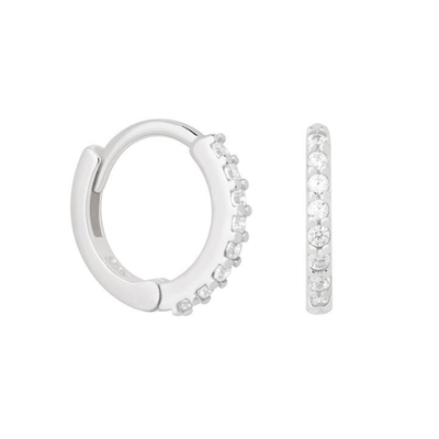 Boucles d'oreilles en argent sterling ODM 925 Moyenne avec petit or 18K Vermeil plaqué