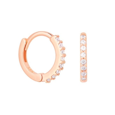 Boucles d'oreilles en argent sterling ODM 925 Moyenne avec petit or 18K Vermeil plaqué