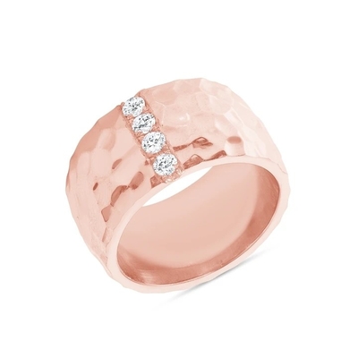 Taille 6 - Taille 10 Bande d'éternité pour hommes Anneaux en laiton plaqué 18K
