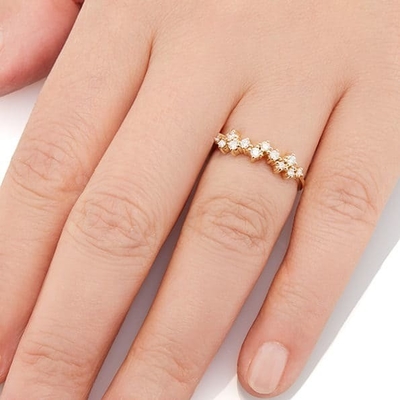 925 bijoux en argent sterling mini claire CZ bagues pour femmes