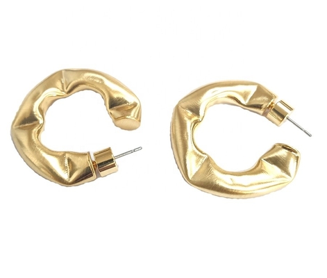 Personnaliser des boucles d'oreilles en cuivre épais Polie petites boucles d'oreilles en cuivre