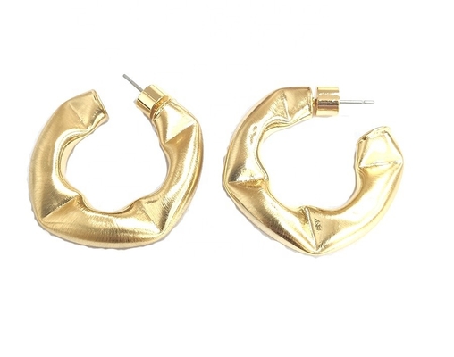 Personnaliser des boucles d'oreilles en cuivre épais Polie petites boucles d'oreilles en cuivre
