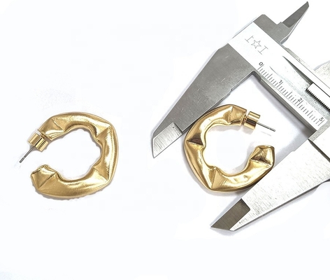 Personnaliser des boucles d'oreilles en cuivre épais Polie petites boucles d'oreilles en cuivre