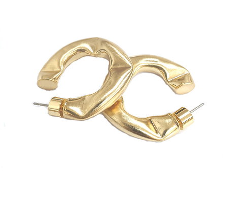 Personnaliser des boucles d'oreilles en cuivre épais Polie petites boucles d'oreilles en cuivre