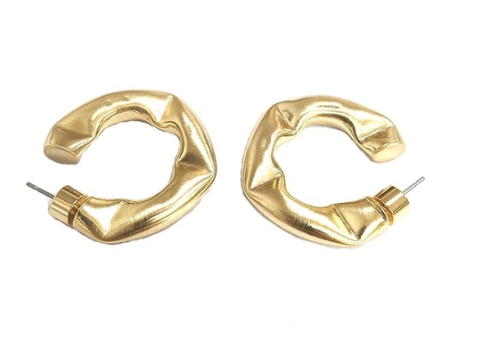 Personnaliser des boucles d'oreilles en cuivre épais Polie petites boucles d'oreilles en cuivre