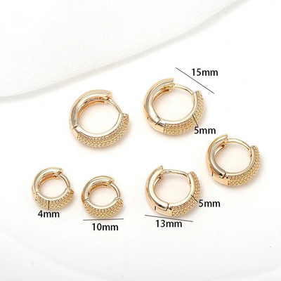 Eco-friendly 18K plaqué en or multi petits points perles boucles d'oreilles pour femmes filles 2021