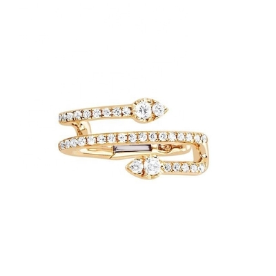 Manche d'oreille à déchirure en diamant en argent sterling 925 pour les options de placage de mariage