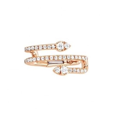 Manche d'oreille à déchirure en diamant en argent sterling 925 pour les options de placage de mariage