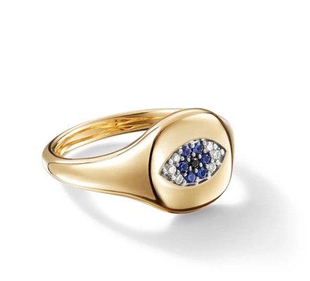 Collectables de câble brésilien Evil Eye Mini Ringe 18K Or Blanc CZ 925 Argent