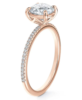 925 argent brésilien rond blanc CZ bague de fiançailles bijoux de qualité