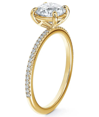 925 argent brésilien rond blanc CZ bague de fiançailles bijoux de qualité