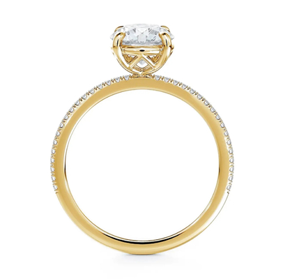 925 argent brésilien rond blanc CZ bague de fiançailles bijoux de qualité