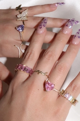 Ringe de nom d'ange en or massif pour femmes Glitter artisanal 925 argent sterling Moderne N/A