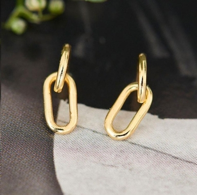 L'occasion de mariage simple câble argenté lien de boucle Boucle d'oreille 30mm hauteur design élégant