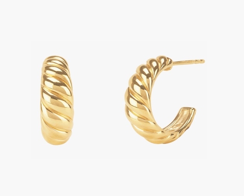 Boucles d'oreilles croissant 18K plaqué en or argent croissant boucles d'oreilles