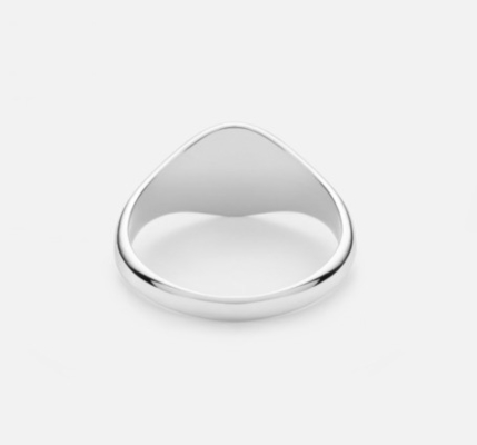 18K plaqué en or personnalisé gravure Signet 925 Sterling Argent Unisexe joyaux fins bagues