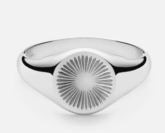 18K plaqué en or personnalisé gravure Signet 925 Sterling Argent Unisexe joyaux fins bagues