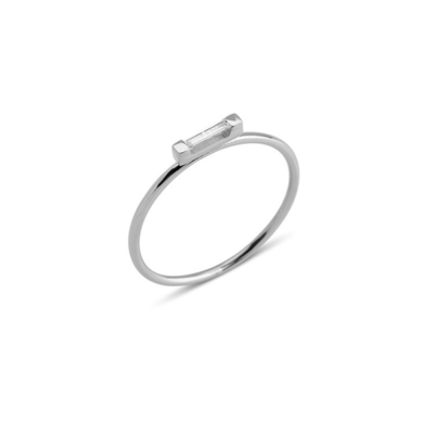 925 argent sterling mini baguette écologique pour femmes bijoux en or