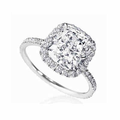 Europe et Amérique Tendance Argent Sterling Ensemble de bague de fiançailles en argent plaqué