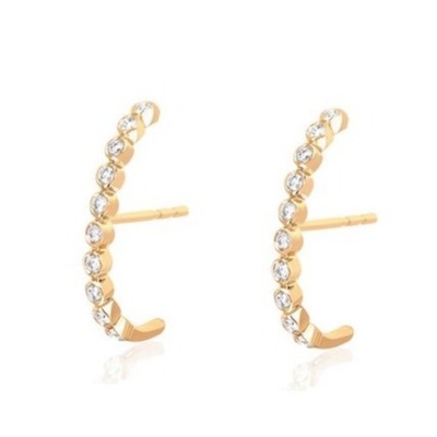 Des boucles d'oreilles en zircon blanc pour femmes