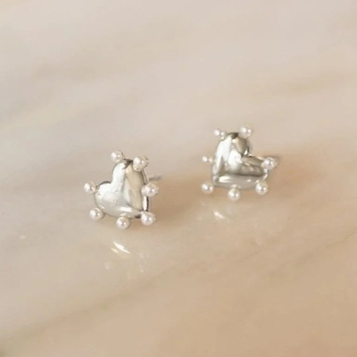 Des boucles d'oreilles en forme de cœur Des boucles d'oreilles en forme de cœur Des boucles d'oreilles en forme de cœur Des boucles d'oreilles en forme de cœur Des boucles d'oreilles en 925 Sterling Silver 14K Gold Pour les filles
