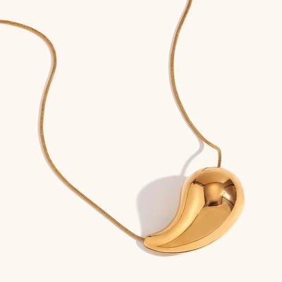 Collier à larmes en or 18K personnalisé 45+5cm Collier à larmes en laiton