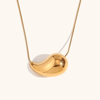 Collier à larmes en or 18K personnalisé 45+5cm Collier à larmes en laiton