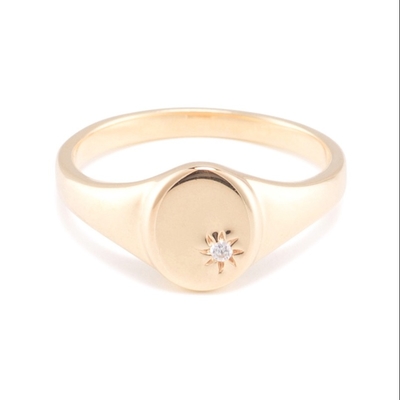 Anneau de signet en or de 18 carats Vermeil au tournesol avec un design minoritaire en argent sterling 925