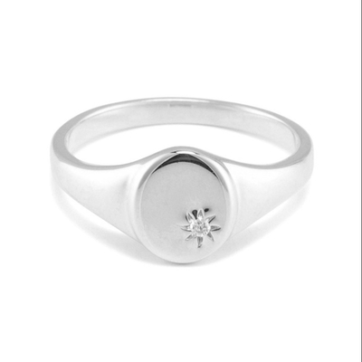 Anneau de signet en or de 18 carats Vermeil au tournesol avec un design minoritaire en argent sterling 925