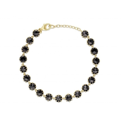 Bracelet de tennis en diamant en cuivre noir enduit de rhodium