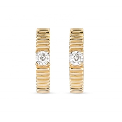 Pour les dames, des boucles d'oreilles en diamant en zirconium cube, en laiton, en coupe ronde et brillante.
