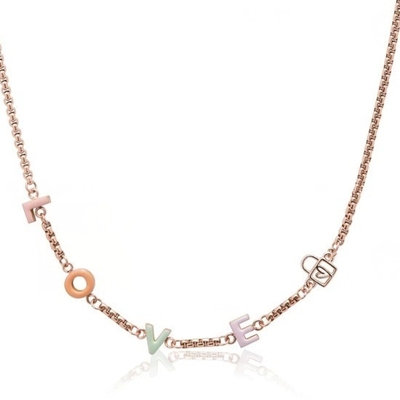 Nom personnalisé Collier Lettres individuelles Émaux Collier d'or personnalisé Initiales