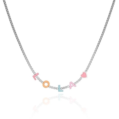 Nom personnalisé Collier Lettres individuelles Émaux Collier d'or personnalisé Initiales
