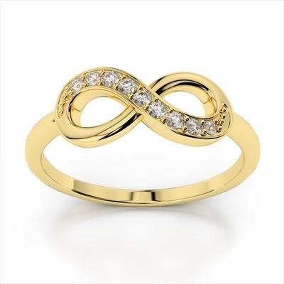 Des anneaux d'amour infinis en argent 925 pour une romance éternelle