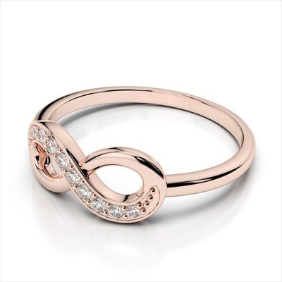 Des anneaux d'amour infinis en argent 925 pour une romance éternelle