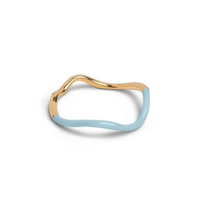 925 Sterling Silver 18k Gold Pink Enamel Band Rings Pour Les Femmes Les Filles