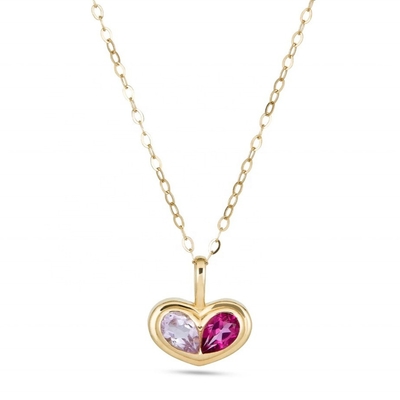 Cadeau de la Saint-Valentin Coloriage en forme de cœur Collier en pierre précieuse Collier de fiançailles