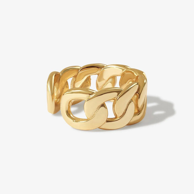 S925 Joaillerie argentée 14K or jaune Chaîne ouverte Chunky
