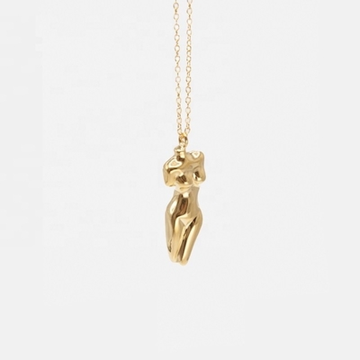 925 argent sterling Vénus Collier de pendentif pour corps de femme personnalisable pour votre tenue