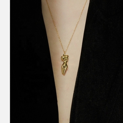925 argent sterling Vénus Collier de pendentif pour corps de femme personnalisable pour votre tenue