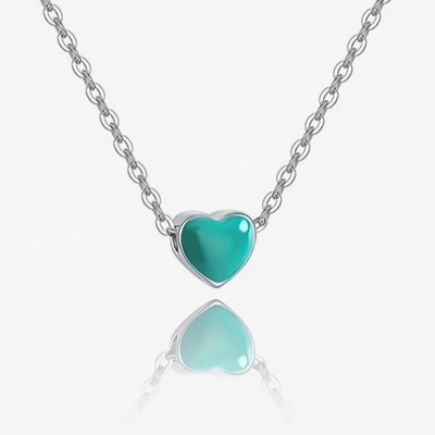 Petit cœur rose plaqué au rhodium Pendants en argent 925 sterling pour femme