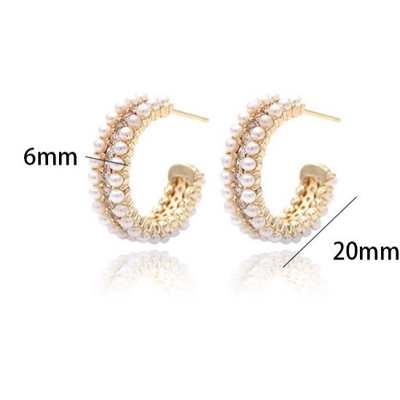 Accessoires pour femmes Boucles d'oreilles en argent sterling 925 avec mère de perle claire CZ