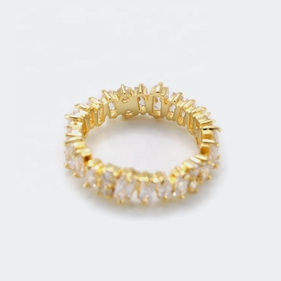 Joaillerie en argent pour femmes, bijoux en diamant blanc, zircon, bagues d'éternité avec technologie d'incrustation