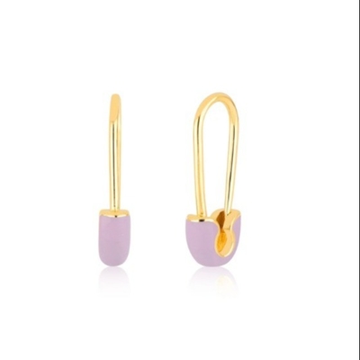 Boucles d'oreilles à épingles de mode pour femmes en argent sterling 925 ornées d'une finition en goutte d'émail bleu