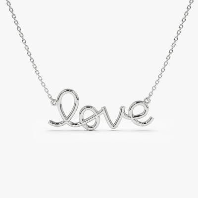Collier d'amour en argent solide 925 14K plaqué en or Collier d'amour en argent solide 14K Collier d'amour en argent solide 925 Collier d'amour en or pour femmes Cadeau de la Saint-Valentin