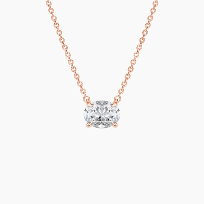 Coupe ovale 5A Zirconia blanche coube pendentif de pierre précieuse brillante Colliers pour femmes bijoux classiques